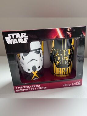 Star Wars Glass Set Darth Vader & Stormtrooper BNIB – Disney X Zak! Designs